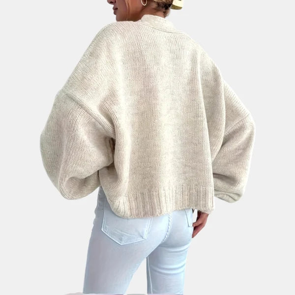 Women’s Oversized Button-Front Knit Cardigan