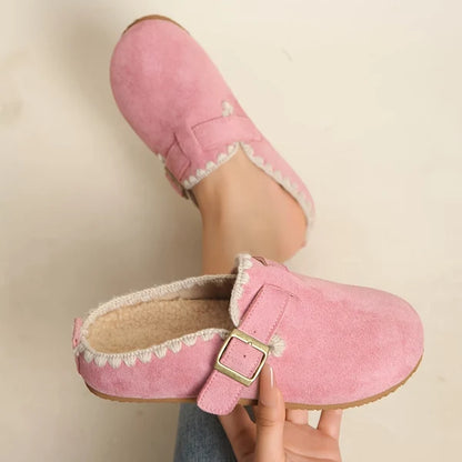 Women’s Plush-Lined Round-Toe Mules