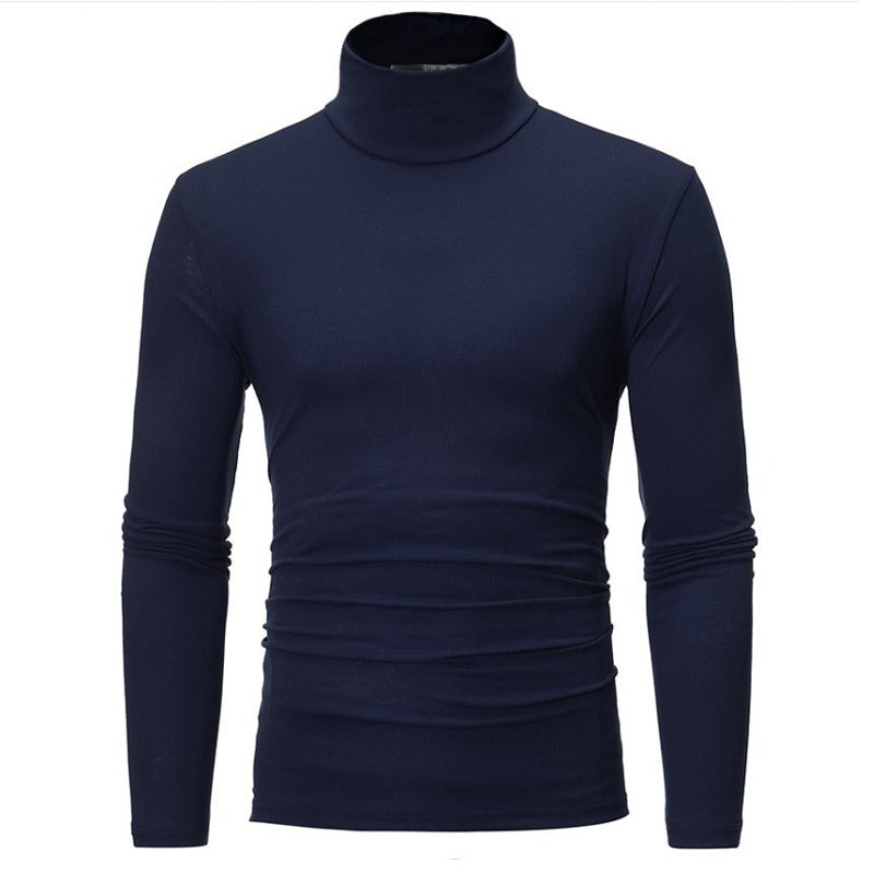 Men's Mock Turtleneck Long-Sleeve Shirt