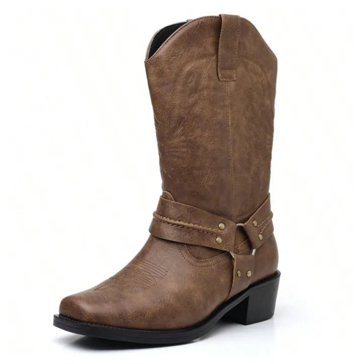 Men's Embossed Tall Boots