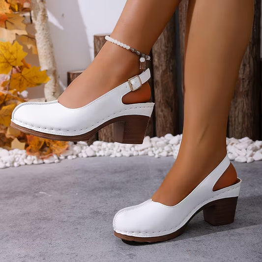 Women's Slingback Block Heel Pumps