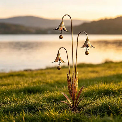Triple Bell Flower Garden Stake
