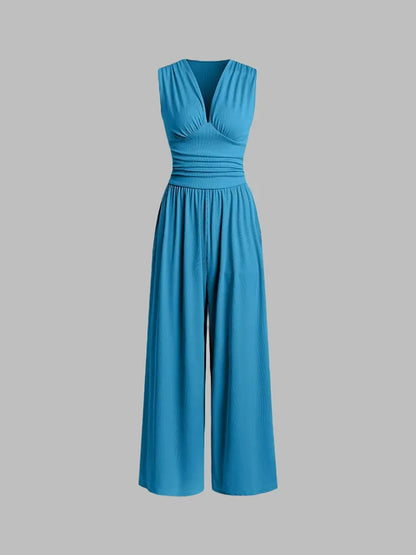 Women’s Sleeveless Wide-Leg Jumpsuit