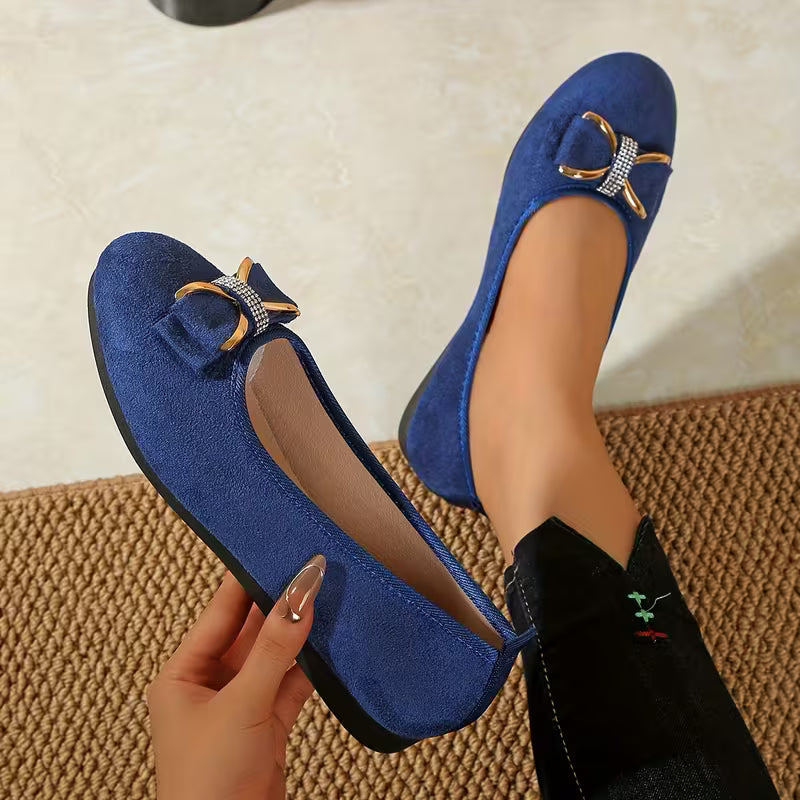 Women's Bow Accent Ballet Flats