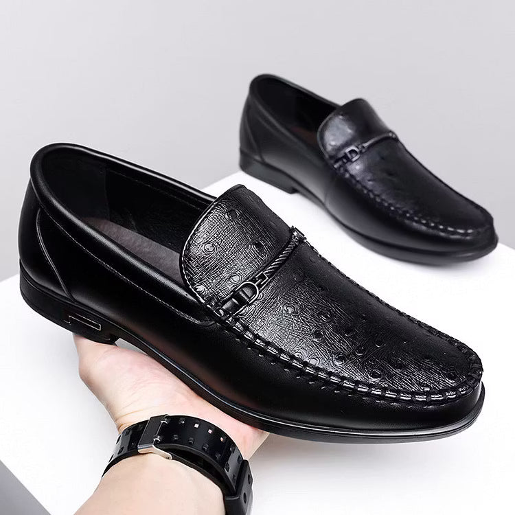 Men's Leather-Look Penny Loafers