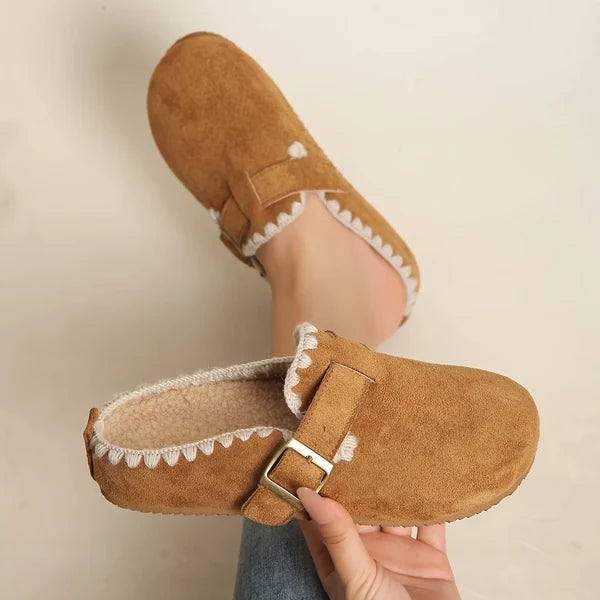 Women’s Plush-Lined Round-Toe Mules