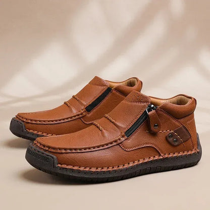 Men's Leather-Look Slip-On Boots