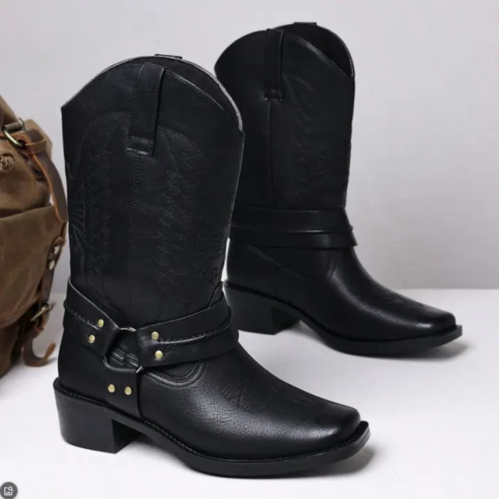 Men's Embossed Tall Boots
