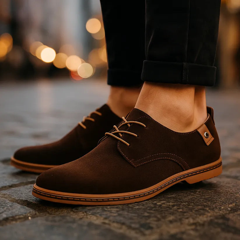 Men's Lace-Up Panel Detail Dress Shoes