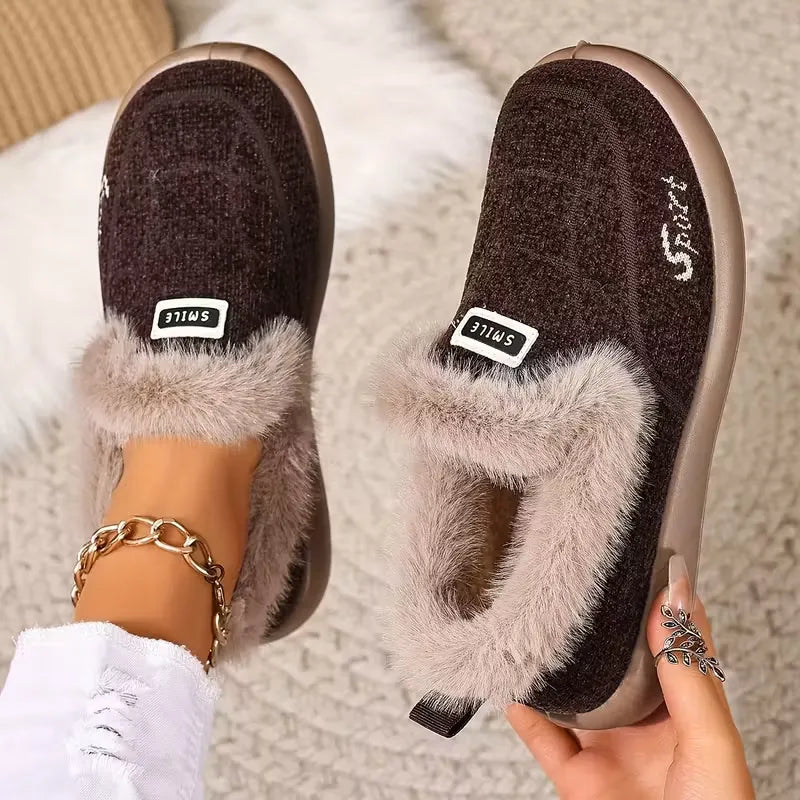 Women’s Fuzzy Slip-On Shoes