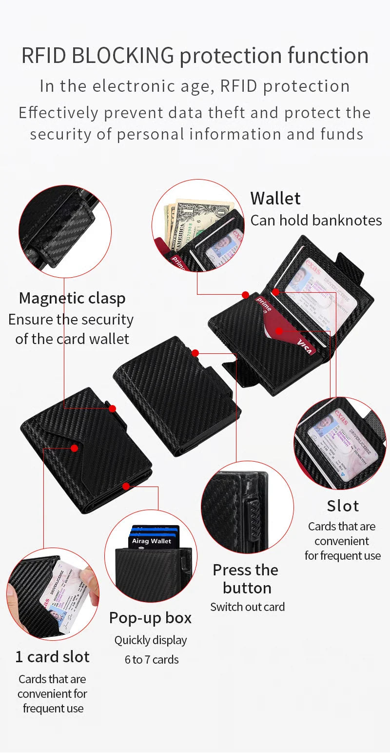 Men's Pop-Up RFID Card Wallet