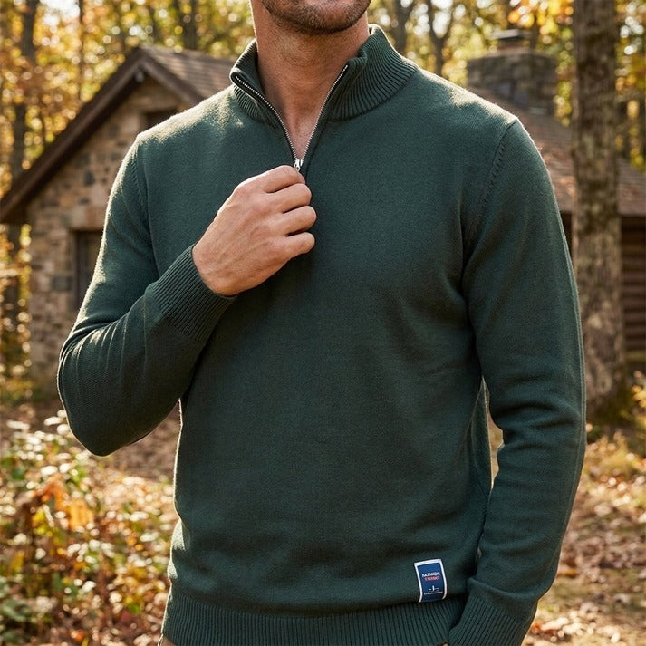 Men's Quarter-Zip Pullover Sweater