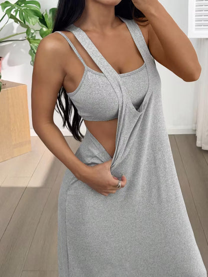 Women's Two-Piece Cutout Maxi Dress