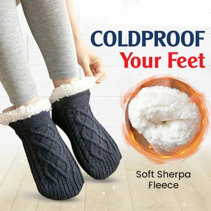 Cable-Knit Cozy Ankle Socks