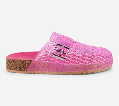 Women's Woven Jelly Slip-On Mules