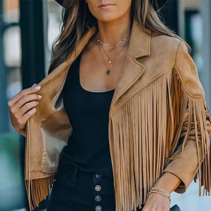 Women's Fringe Lapel Jacket