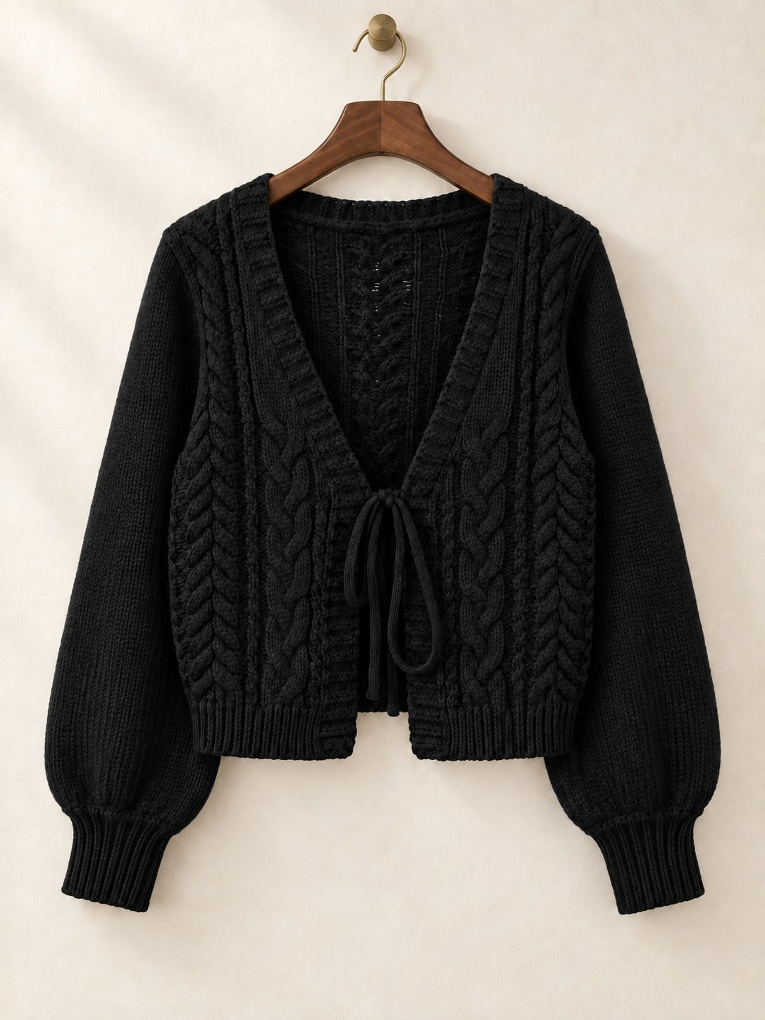 Women's Tie-Front Knit Cardigan