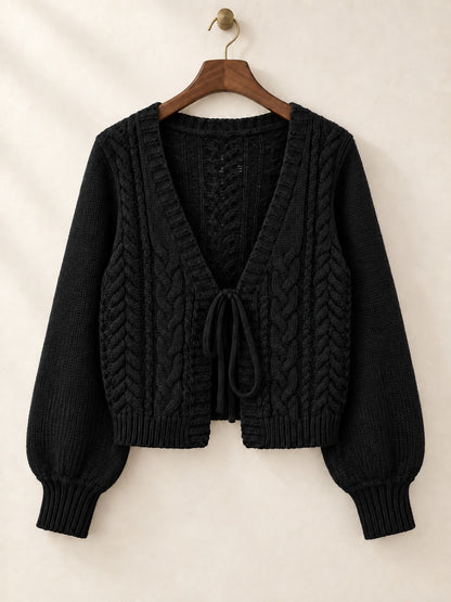 Women's Tie-Front Knit Cardigan