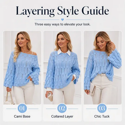 Women's Openwork Knit Sweater