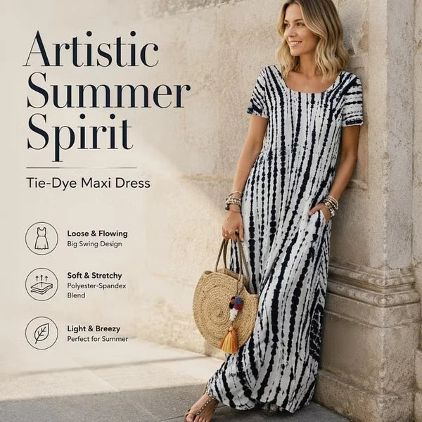 Women's Tie-Dye Print Dress