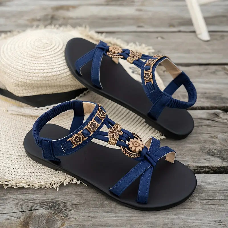 Women’s Floral Strap Flat Sandals