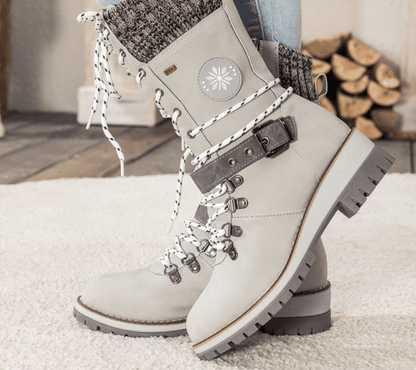 Women's Lace-Up Buckle Boots