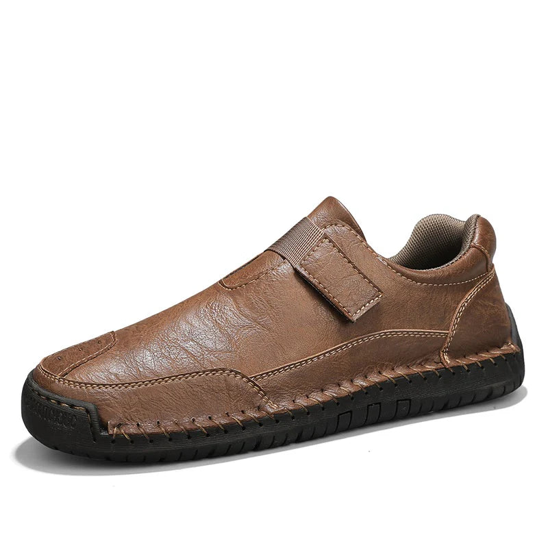 Men's Leather-Look Slip-On Casual Shoes