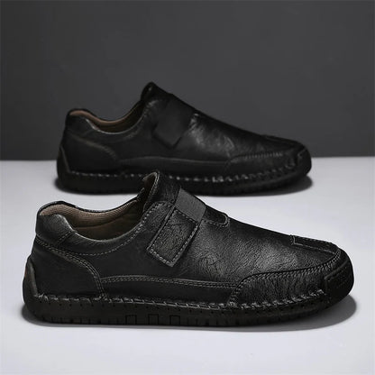 Men's Leather-Look Slip-On Casual Shoes
