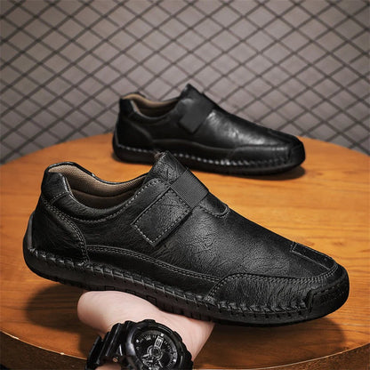 Men's Leather-Look Slip-On Casual Shoes