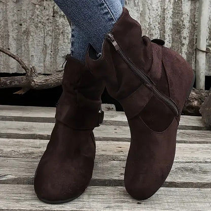 Women's Buckle Strap Ankle Boots