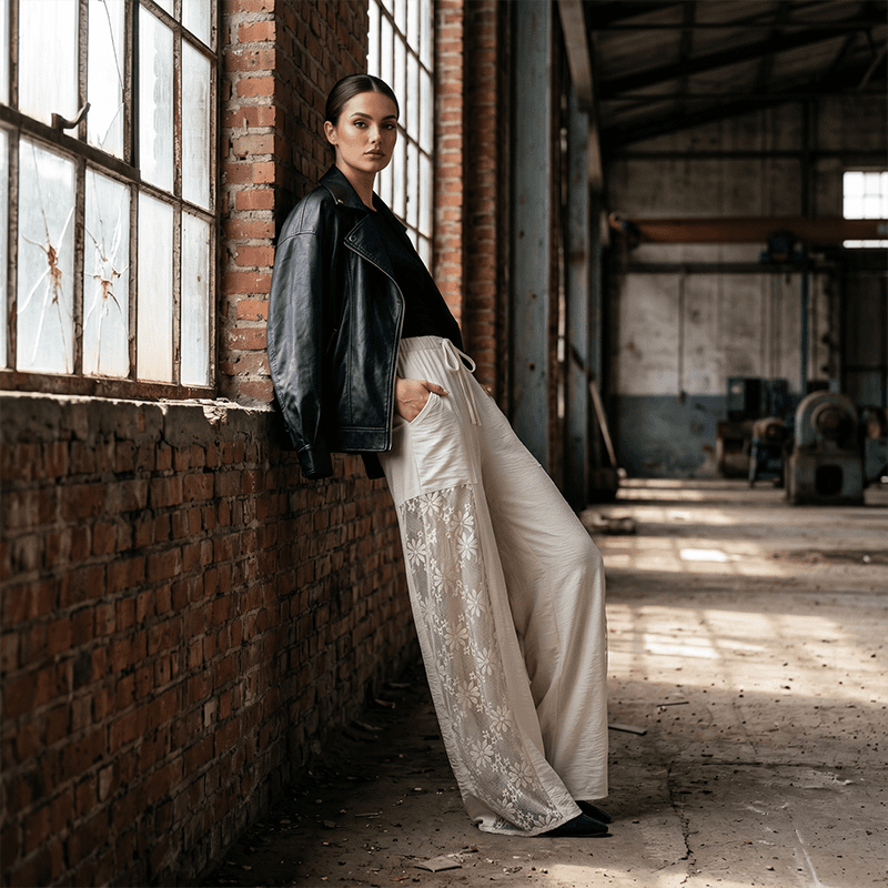 Women's Lace-trimmed Pants