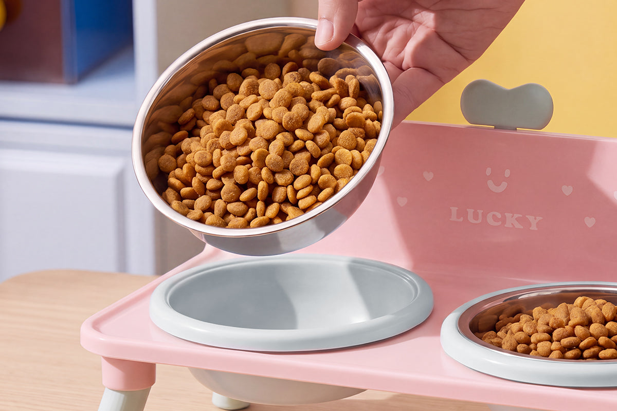 Elevated Double Pet Bowl Stand