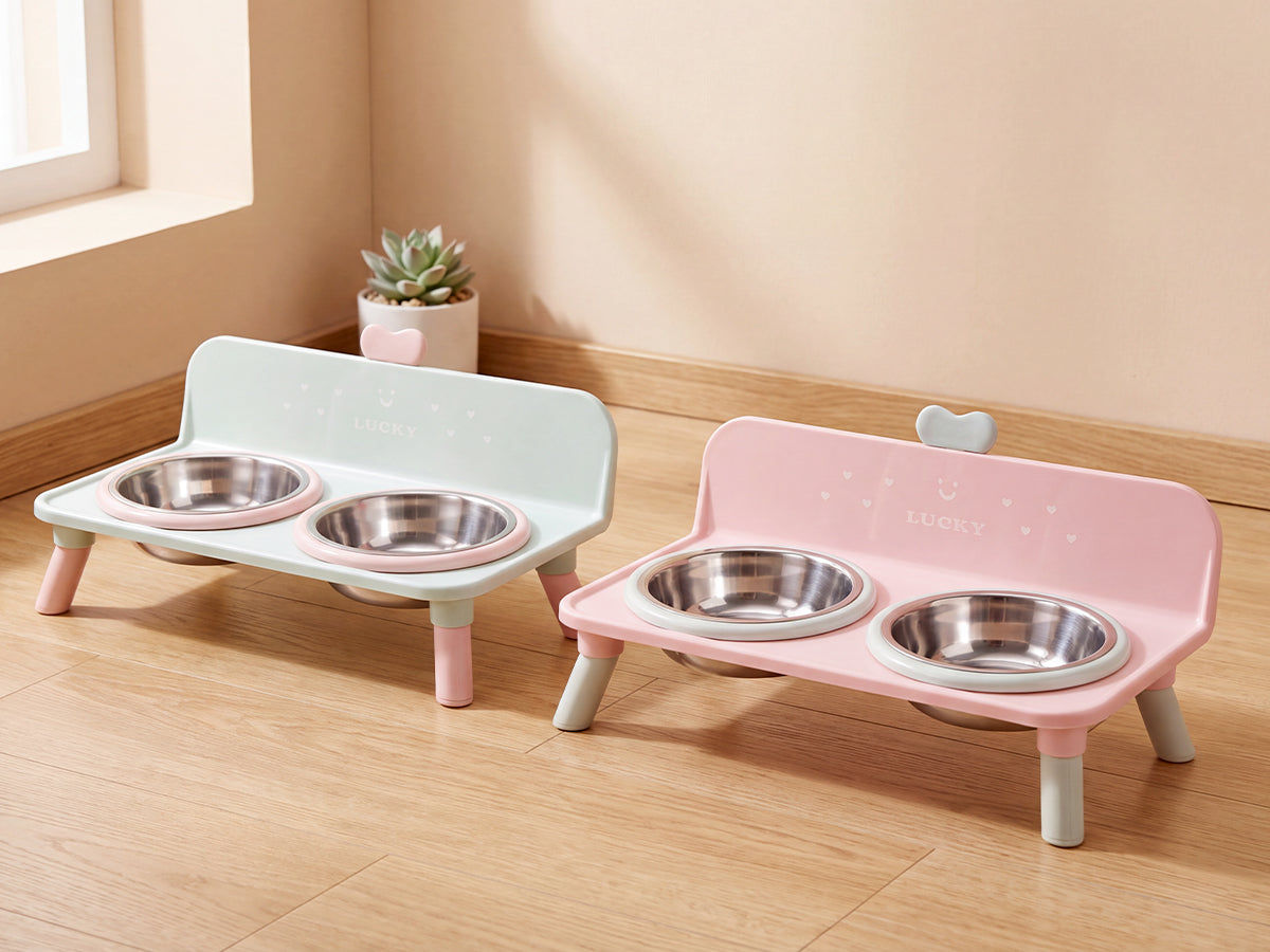 Elevated Double Pet Bowl Stand