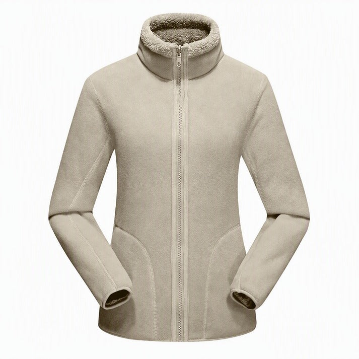 Unisex Reversible Zip-Up Jacket with Stand Collar