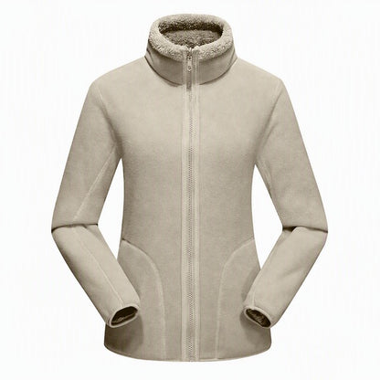 Unisex Reversible Zip-Up Jacket with Stand Collar
