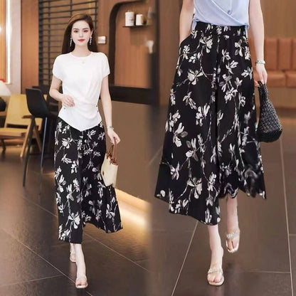 Women's Floral Wide-Leg Pants