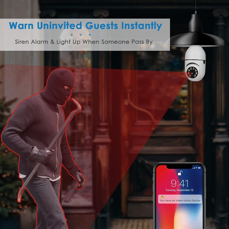 WiFi Light Bulb Security Camera
