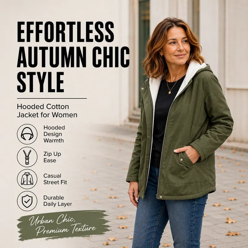 Women's Hooded Zip-Front Jacket