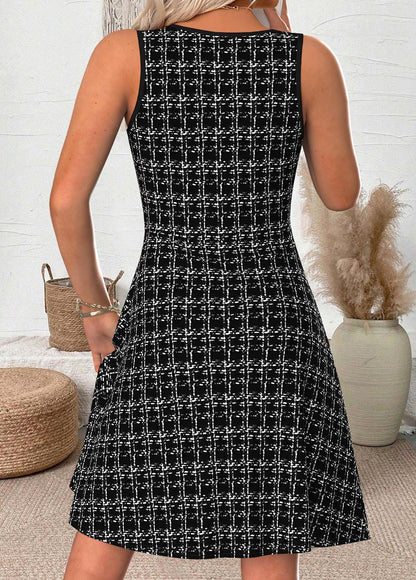 Women's Sleeveless Striped Fit & Flare Dress