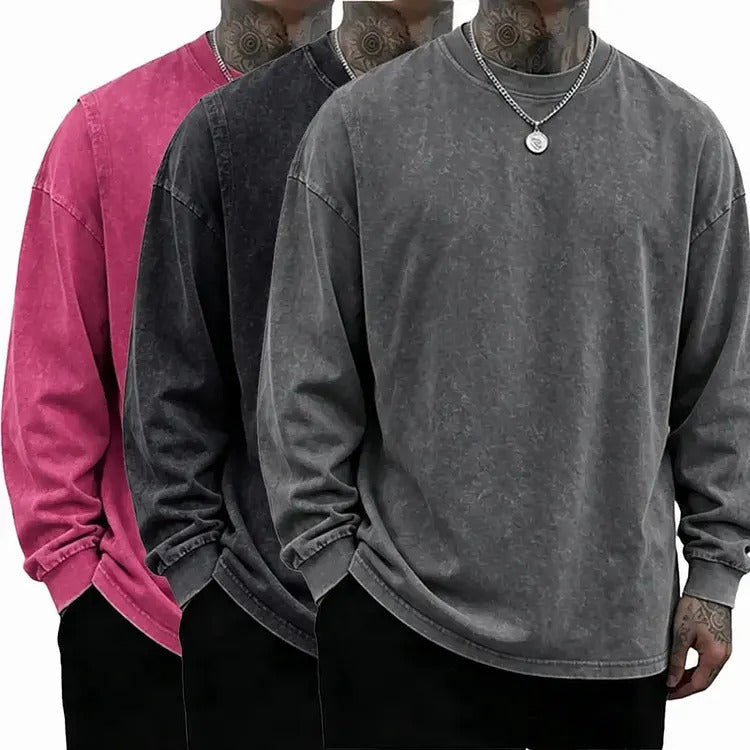 Men's Oversized Washed Casual Shirt