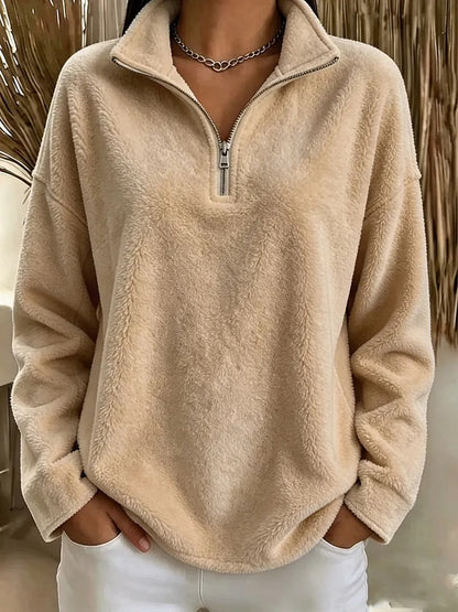 Women's Quarter-Zip Collared Pullover