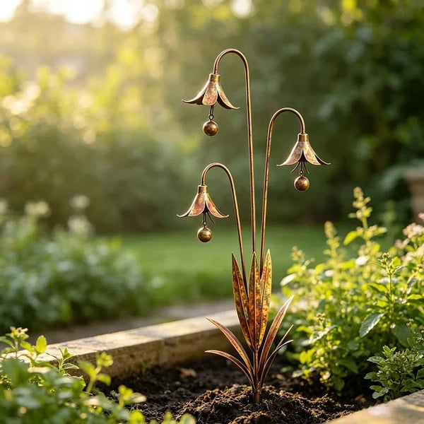 Triple Bell Flower Garden Stake