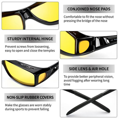 Wraparound Night Driving Glasses