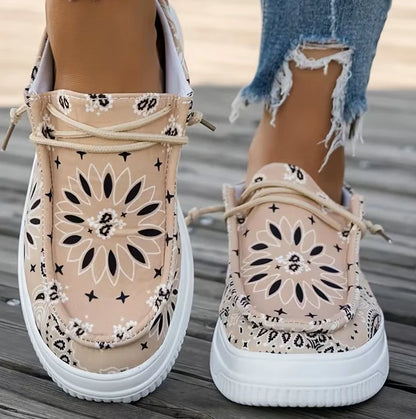 Women's Printed Platform Mule Sneakers