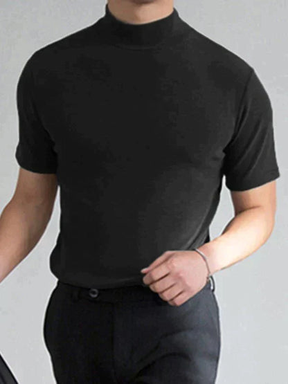Men’s Fitted High-Neck T-Shirt