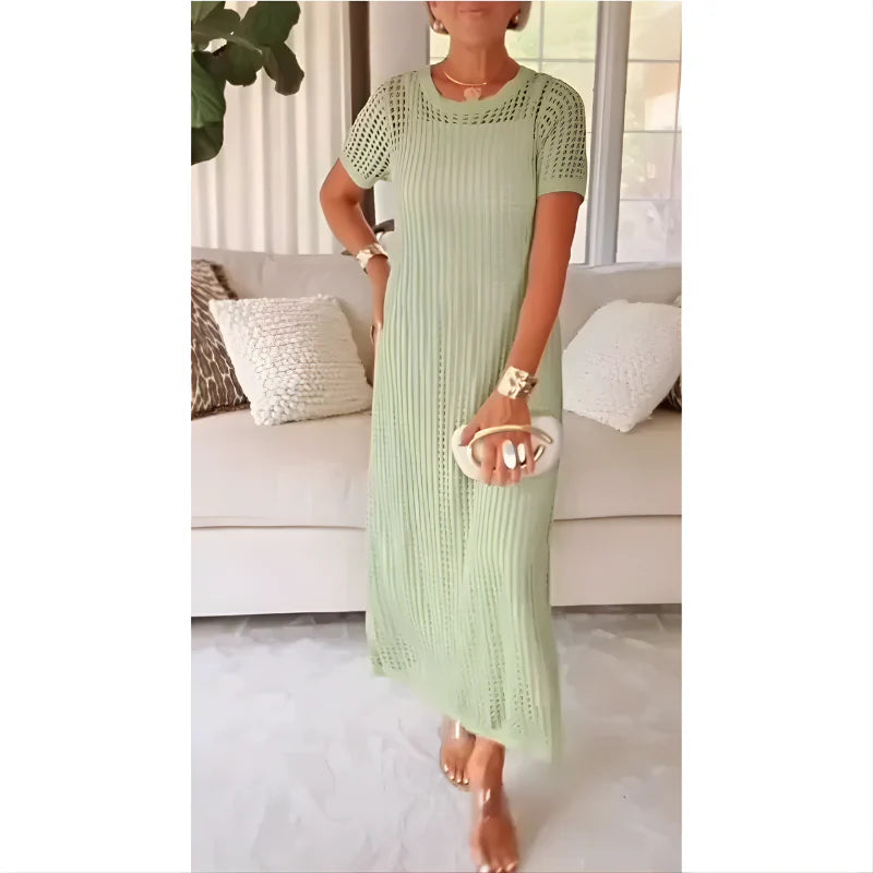 Women’s Elegant Cut-Out Knit Maxi Dress