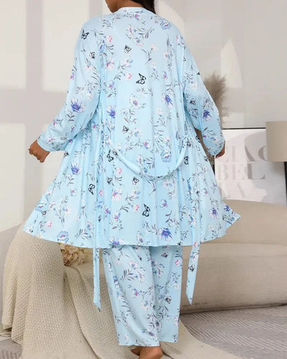 Women’s Camisole, Robe & Pants Lounge Set