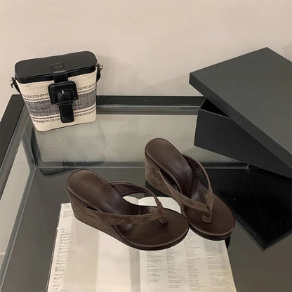 Women's Toe-Post Platform Wedge Sandals