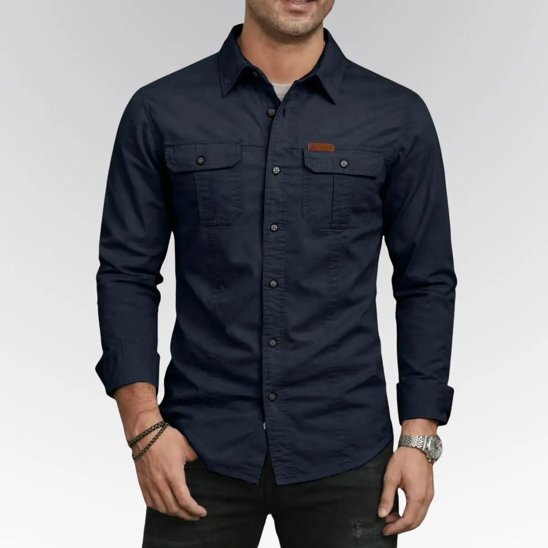 Men's Button-Front Casual Shirt