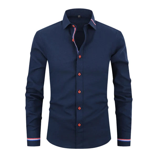 Men’s Classic Striped-Detail Button Shirt